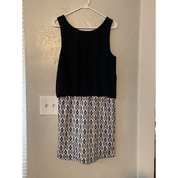 Wrangler Dress Womens L Black White Sleeveless Geometric Print - Picture 2 of 4